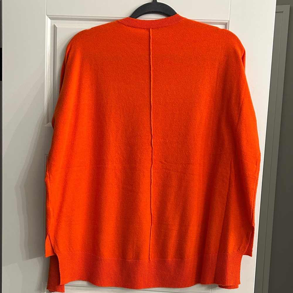Kerisma Women's Bold Orange V-Neck Sweater - Picture 5 of 5